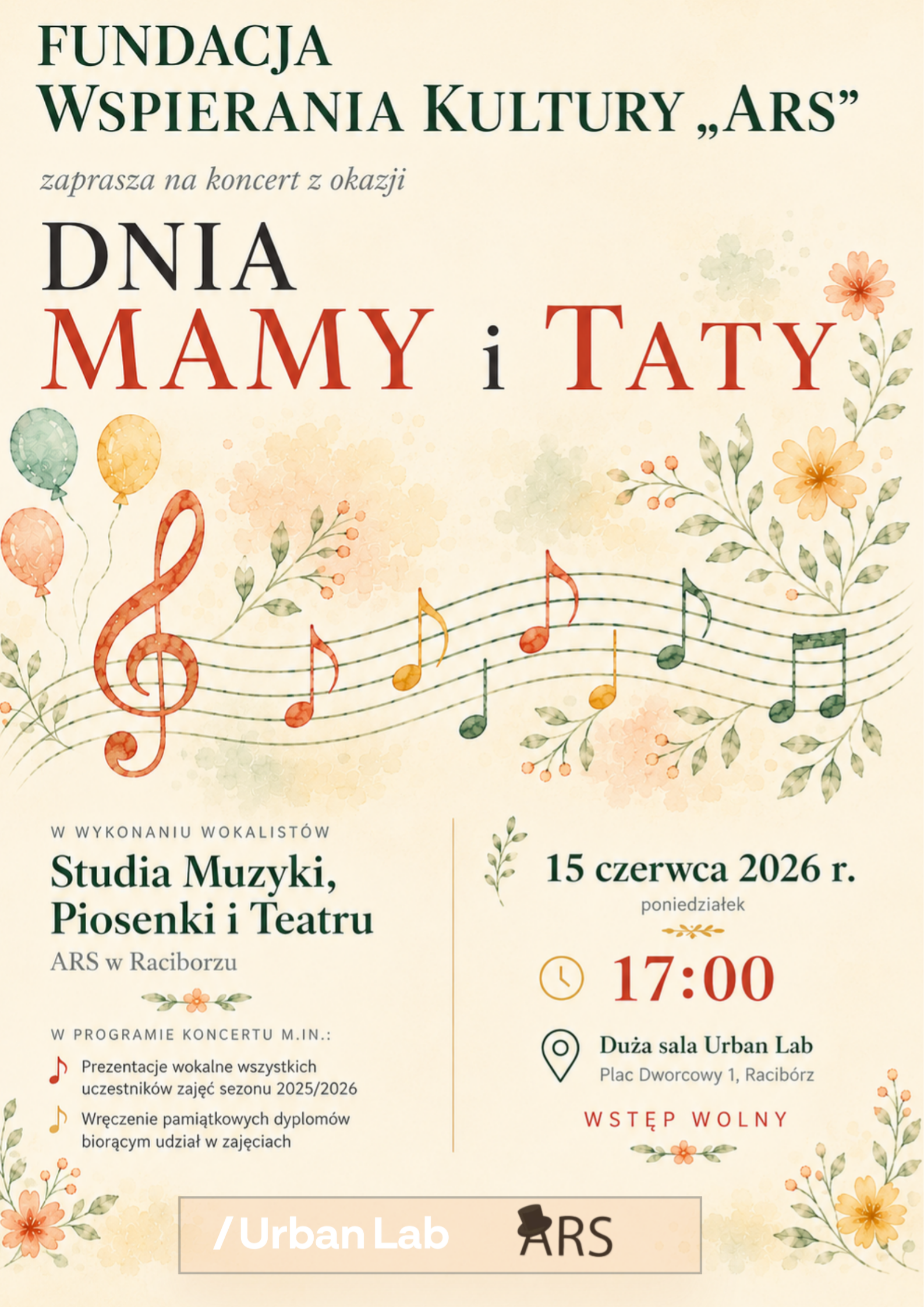 Koncert z okazji Dnia Mamy i Taty